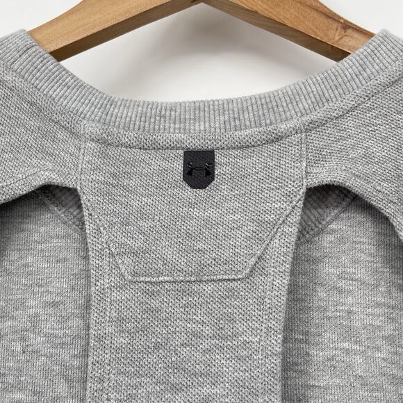 Under Armour Gray Sweatshirt Dress Cutout Back Women’s Small Athleisure Gym Run - Picture 6 of 13